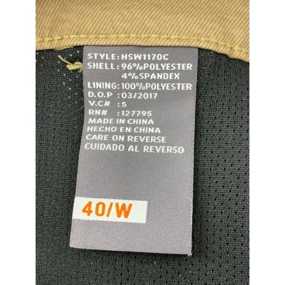 Men’s Hawke & Co skater tech stretch shorts zipper pocket tan size 40 1722 - Picture 7 of 8